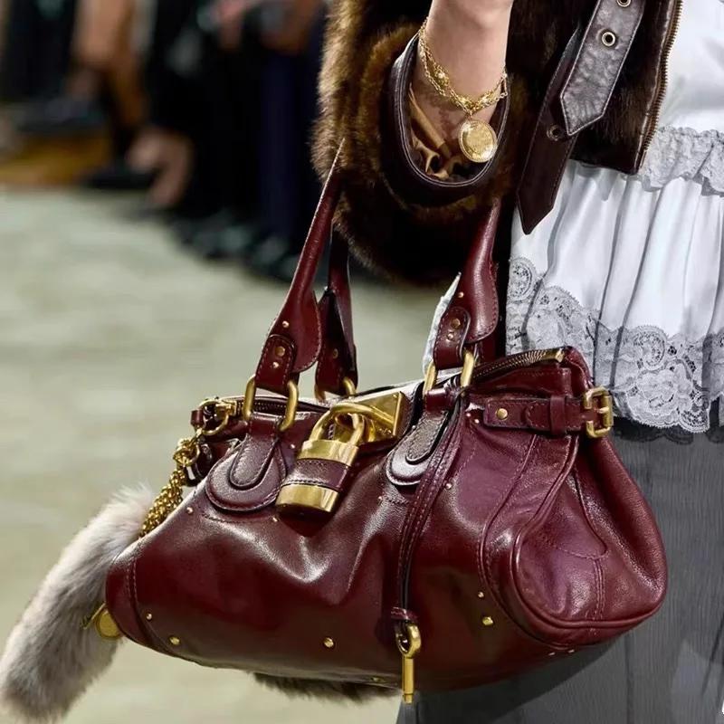 Sac à langer classique de luxe simple et élégant pour femme, sac fourre-tout en cuir grande capacité