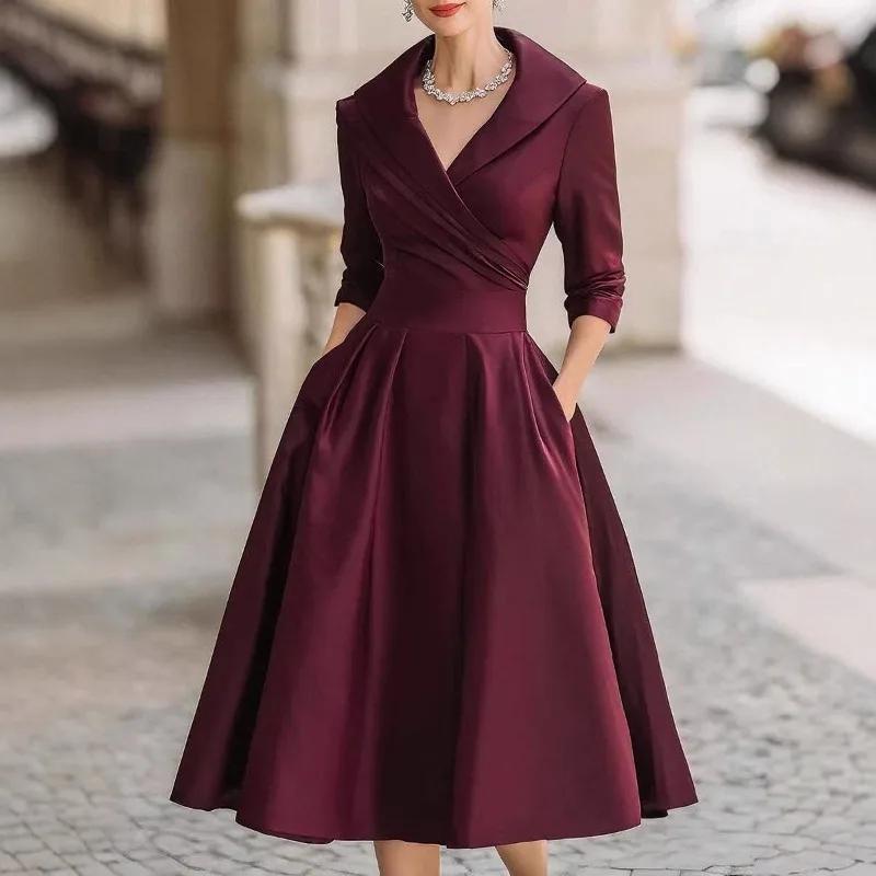 Robe longue élégante et ajustée à manches longues pour femme, style mode et tempérament, taille form
