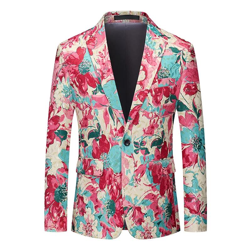 Blazer de Luxe en Jacquard à 1 Bouton pour Homme, Vêtement à la Mode, ix, Scène, Mariage, Tendance, 