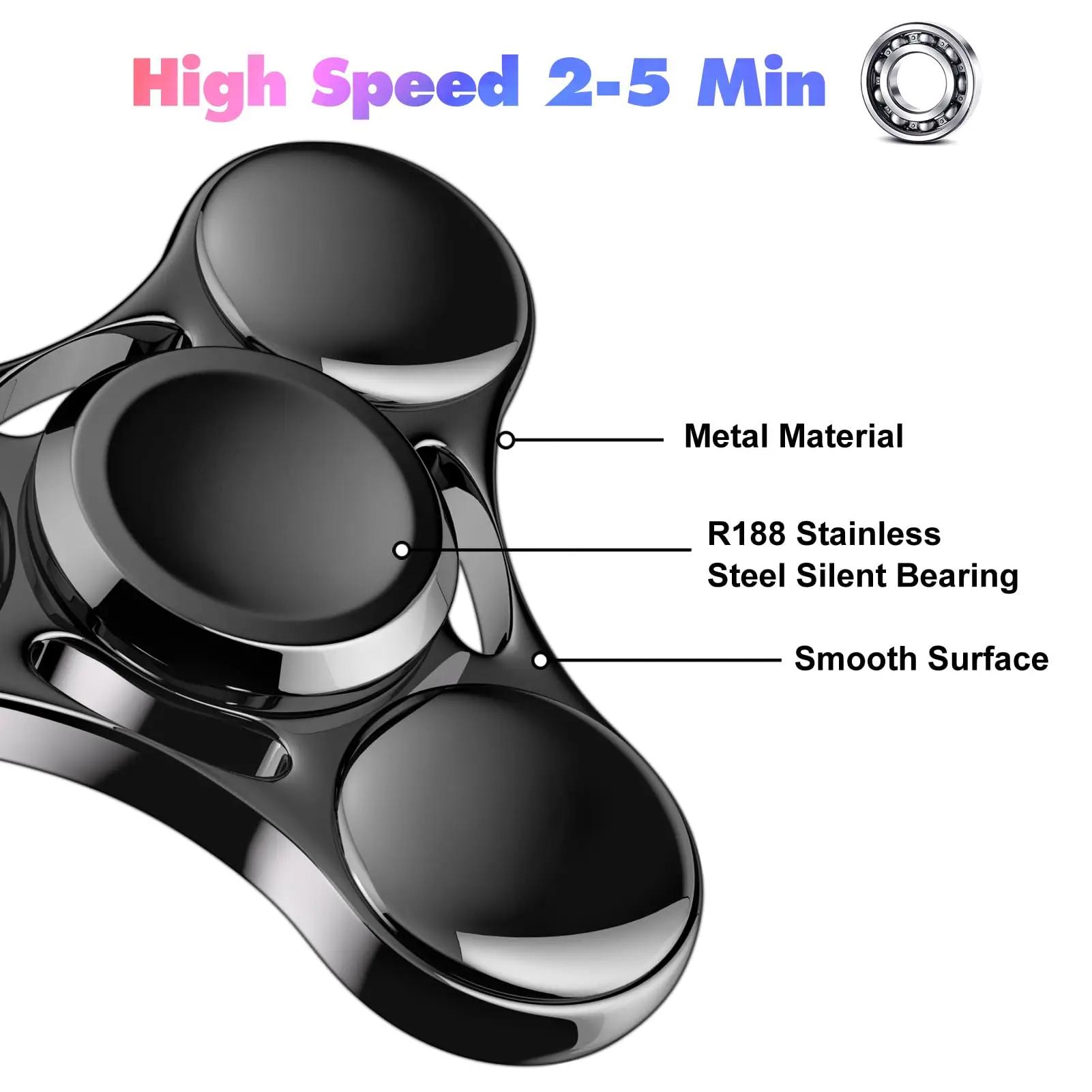 Jouets Fidget Spinner arc-en-ciel en métal UFO, petits Spinners à doigts portables, cadeau pour enfa