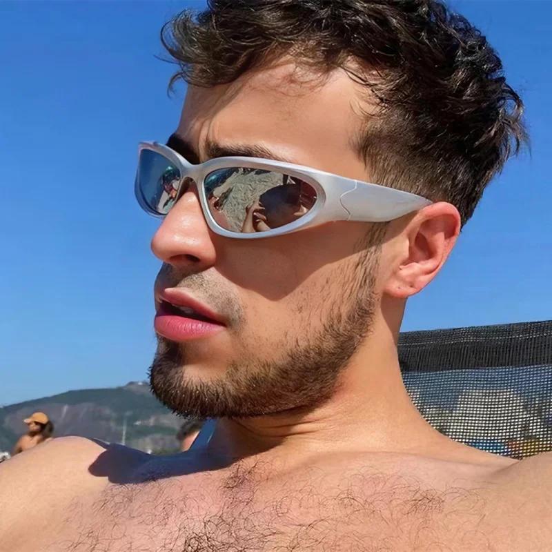 Lunettes de soleil de sport punk pour hommes et femmes, lunettes de soleil de créateur, nuances vint