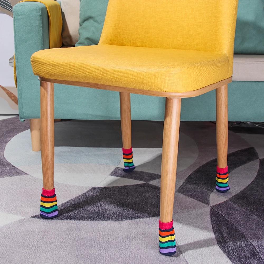 Couvre-pieds de chaise antidérapants, 4 pièces, 9x5cm, protection de sol, chaussettes de pied de Tab
