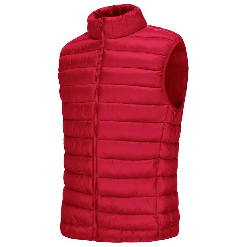 Gilet décontracté d'automne pour hommes, veste légère sans manches, fermeture éclair complète, gilet