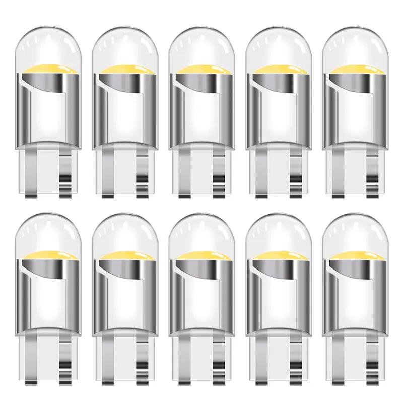 Ampoules LED COB W5W T10 WY5W pour voiture, feux de stationnement Wedge, lampes de plaque de planifi