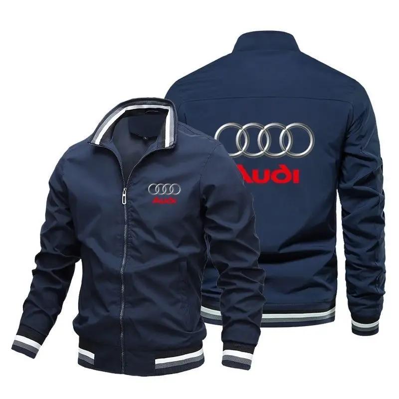 Veste de moto avec Logo de voiture DAudi pour hommes, vêtements de course personnalisés, vêtements A