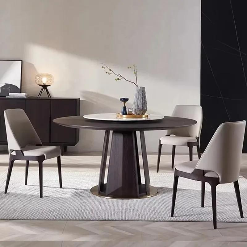 Chaises de salle à manger de luxe modernes, confortables et ergonomiques, en cuir, de styliste, Ense