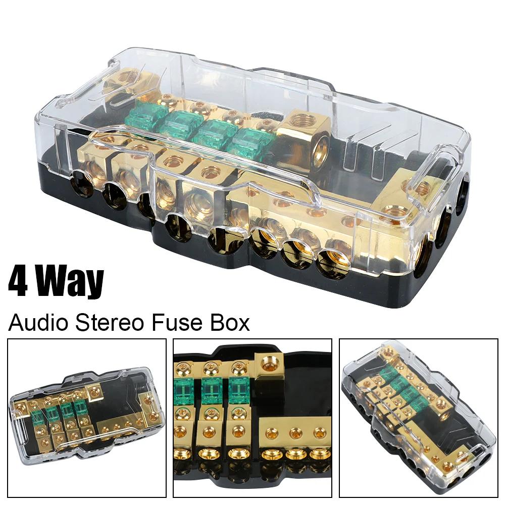 Système Audio pour moto 24V 12V, boîte à fusibles stéréo, séparateur avec lames de fusible 30A 60A, 