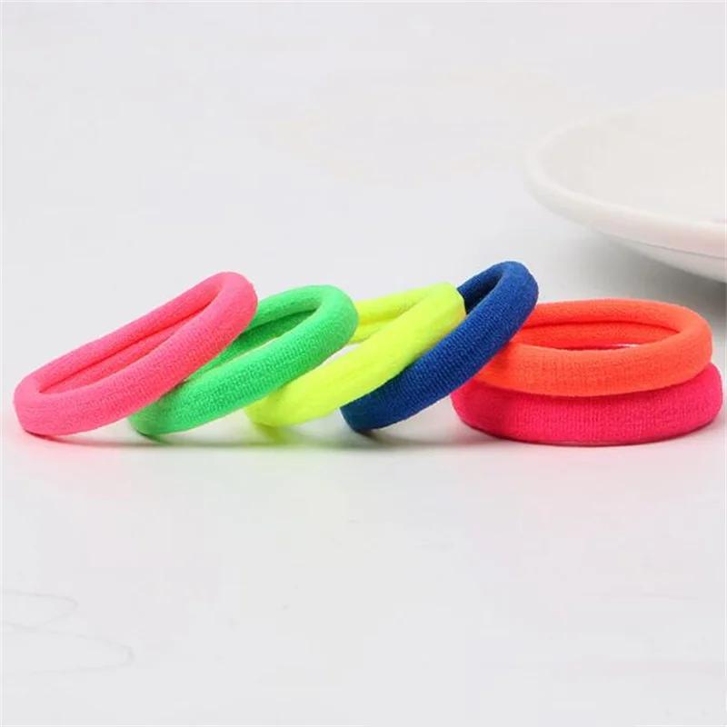 50pcs noir élastique bandeau de cheveux ligues cravates Colets chouchous ressorts gomme accessoire p