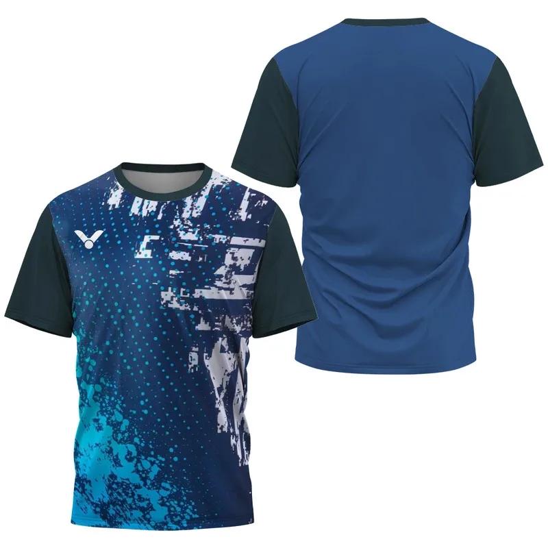 T-shirt respirant de badminton et de tennis, vêtements de sport à la mode pour hommes, haut pour hom