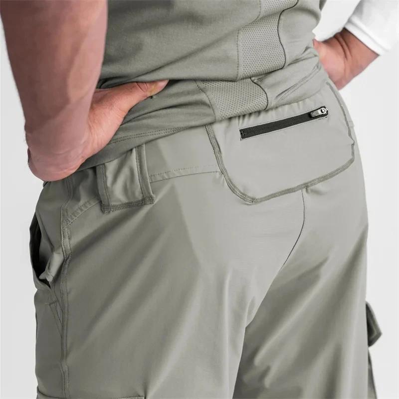Pantalon Cargo pour hommes, fin, ample, élastique, à séchage rapide, pour course à pied, entraînemen