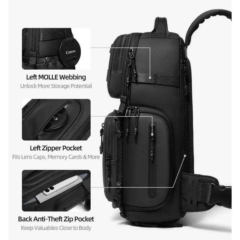 Sac à bandoulière tactique Compact pour appareil photo, sac à dos à une épaule pour photographe, Pac