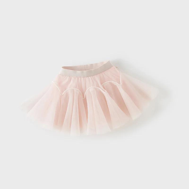 Dave Bella été enfants rose maille princesse jupe décontracté doux mignon fille robe de bal chic dou