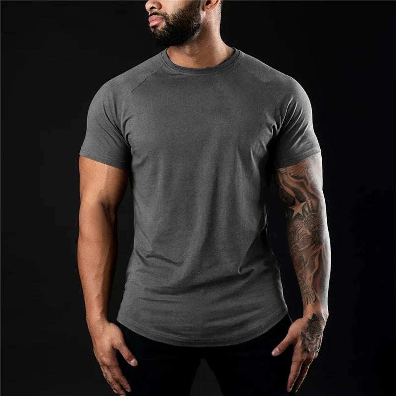 T-shirt en coton été hommes athloisir entraînement à manches courtes Muscle Fitness T-shirt de haute