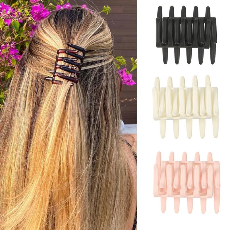AWAYTR 11 couleurs Double face pince à cheveux peigne à cheveux pour les femmes givré denté peigne a