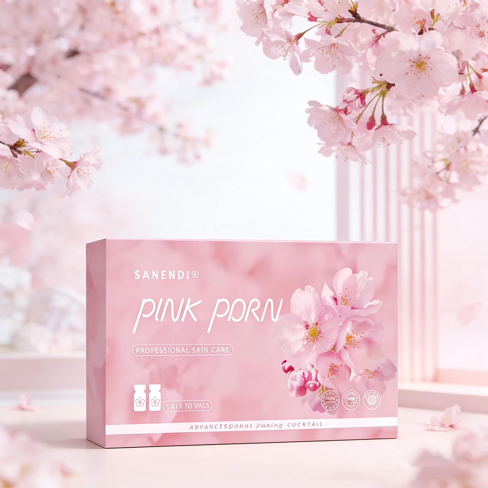 Sérum facial Sanendi PDRN Pink Cocktail ADN de saumon pour Dermapen, éclat du visage, acide hyaluron