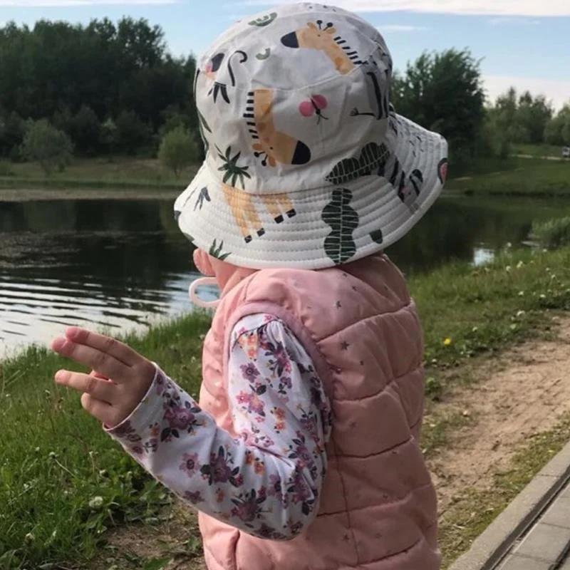 Été Panama bébé filles chapeau automne dessin animé garçons pêcheur chapeau bébé chapeau de soleil e