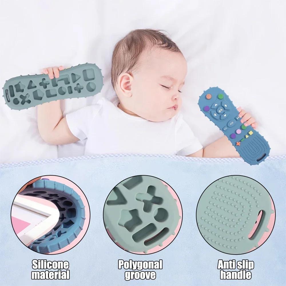 Nouveauté Silicone Simulation TV télécommande forme apaisant jouet bébé de qualité alimentaire Tease