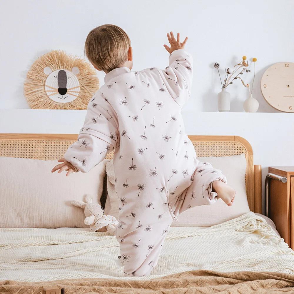 Sac de Couchage à Manches Perfectes pour Bébé de 1 à 4 Ans, Vêtements de Nuit Chauds d'Hiver avec Fe