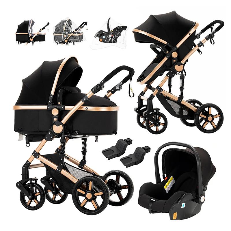 Poussette bébé multifonction 3 en 1 avec siège auto et panier de couchage landau bébé poussette légè