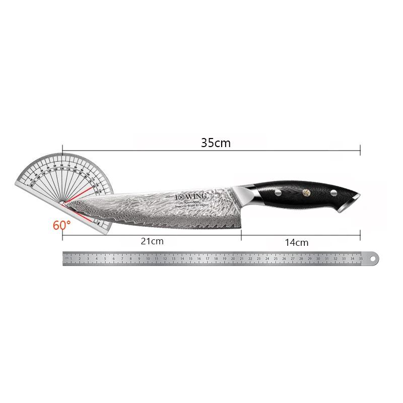 Couteau de cuisine en acier inoxydable de haute qualité, couteau de Chef damas, accessoires de cuisi