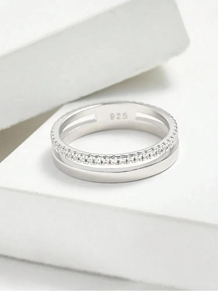 Bague en argent Sterling 925 pour femmes, magnifique bague classique en Zircon scintillant, fiançail