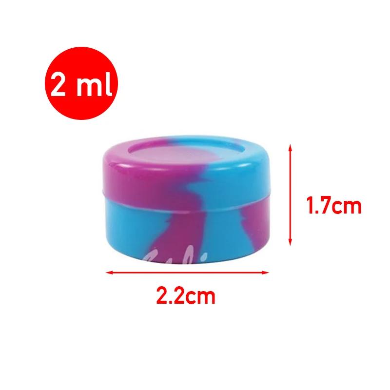 Mini boîte antiadhésive en Silicone, 100 pièces, Pot de stockage de cire d'huile, bouteille de voyag