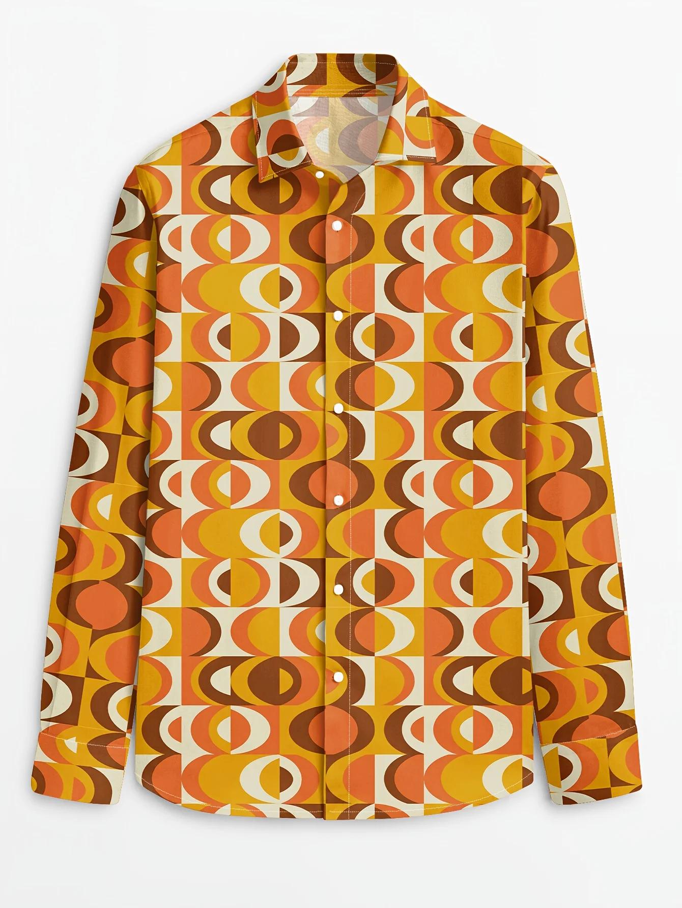 Chemise de soirée disco des années 70 pour hommes des fêtes à thème des années 70 – Chemisier bouton
