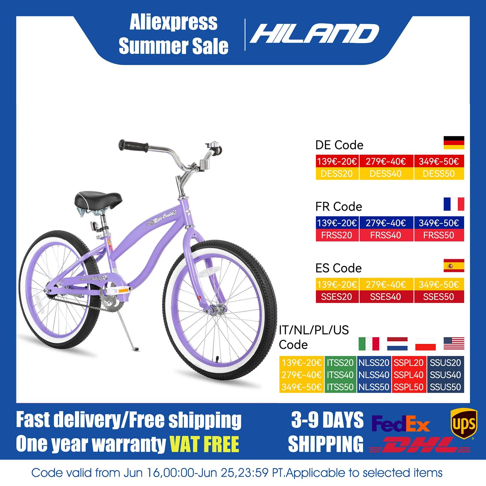 YSTAR-Beach Cruiser Bike pour filles, garçons, hommes et femmes, vélos à vitesse unique pour enfants
