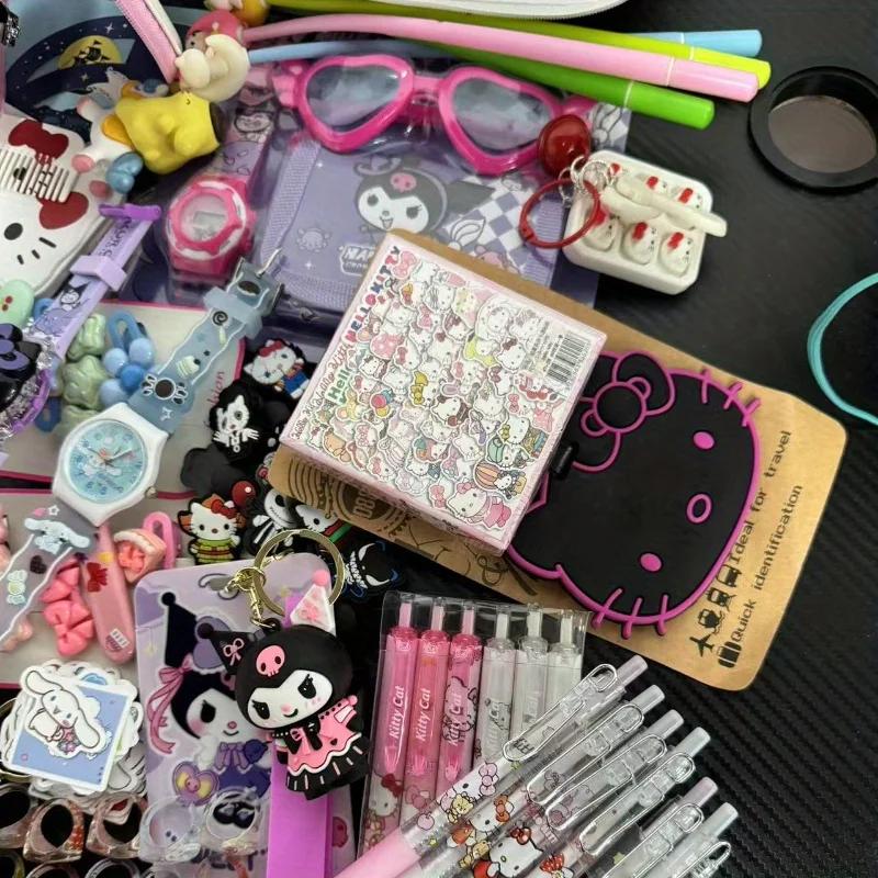 Sac de jouets de décompression mystérieux Sanrio, 5 à 50 pièces, Hello Kitty Kuromi, 300 styles diff