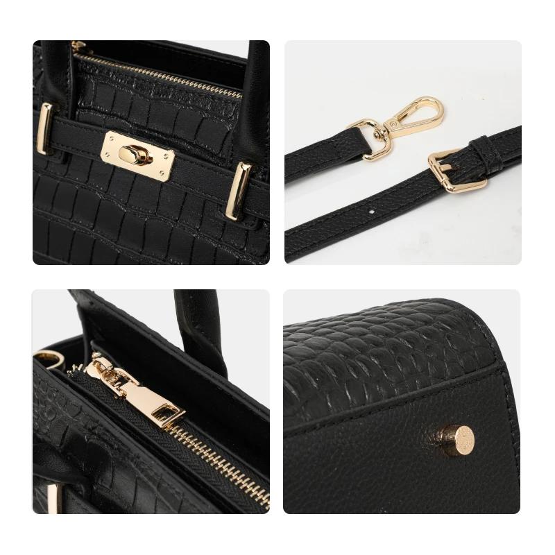 Sac en cuir, sac à main pour femmes, sac à bandoulière en peau de vache, nouveau style 2024, léger e