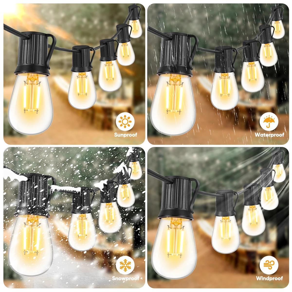 Guirlande lumineuse Led en plastique S14 E27 220V EU, incassable, étanche, Connectable, pour jardin,