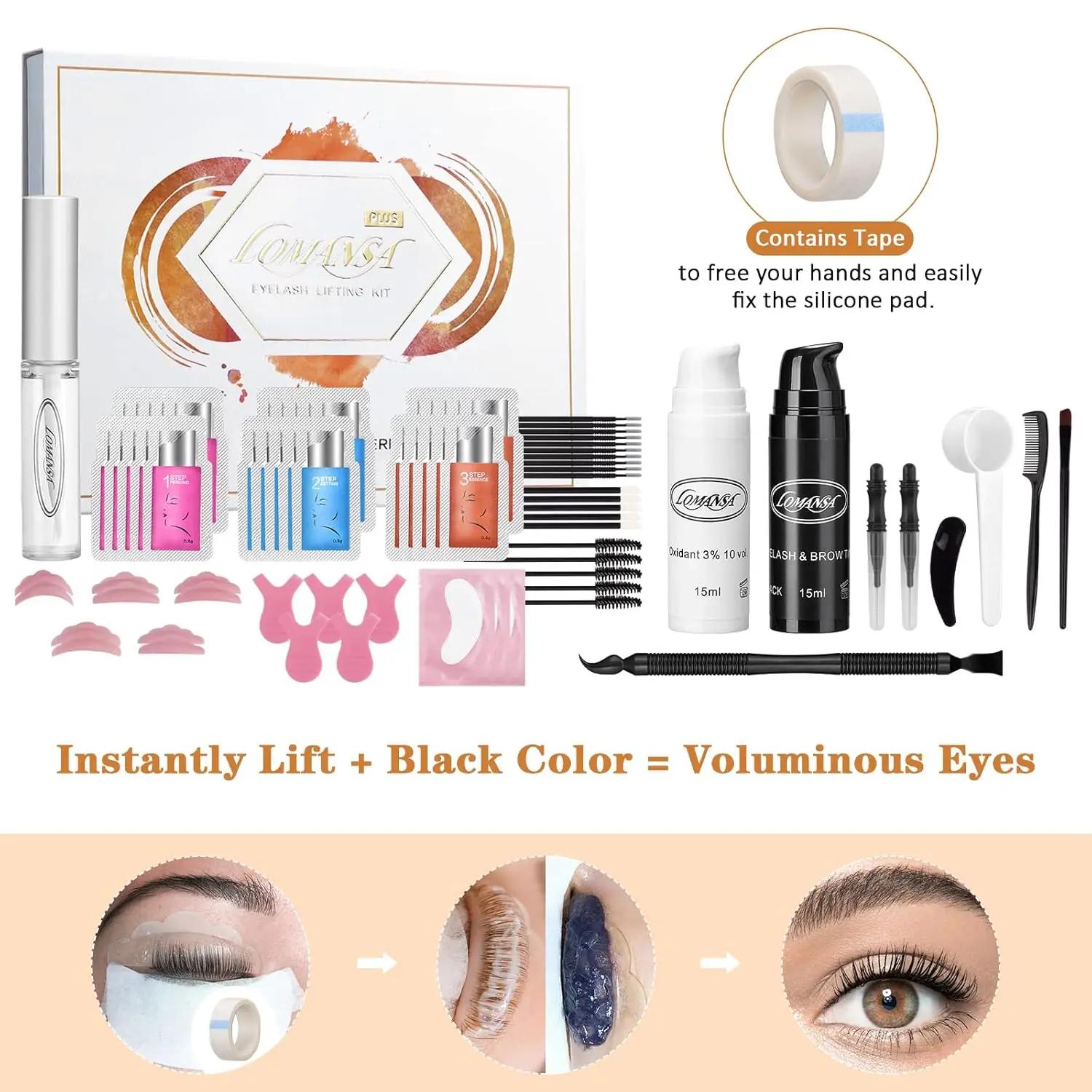 Lomansa 4 en 1 Kit de levage et de teinte de cils Kit de stratification de sourcils de levage de cil