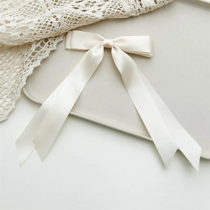 Pince à Cheveux Élégante en Satin pour Femme et Fille, Barrettes à Nministériels d, Ruban, Couleur U