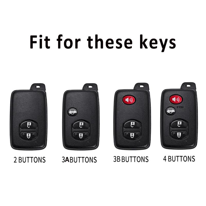 Housse de clé de voiture en TPU, 2/3/4 boutons, pour Toyota Camry Crown Majesta Highlander Land Crui