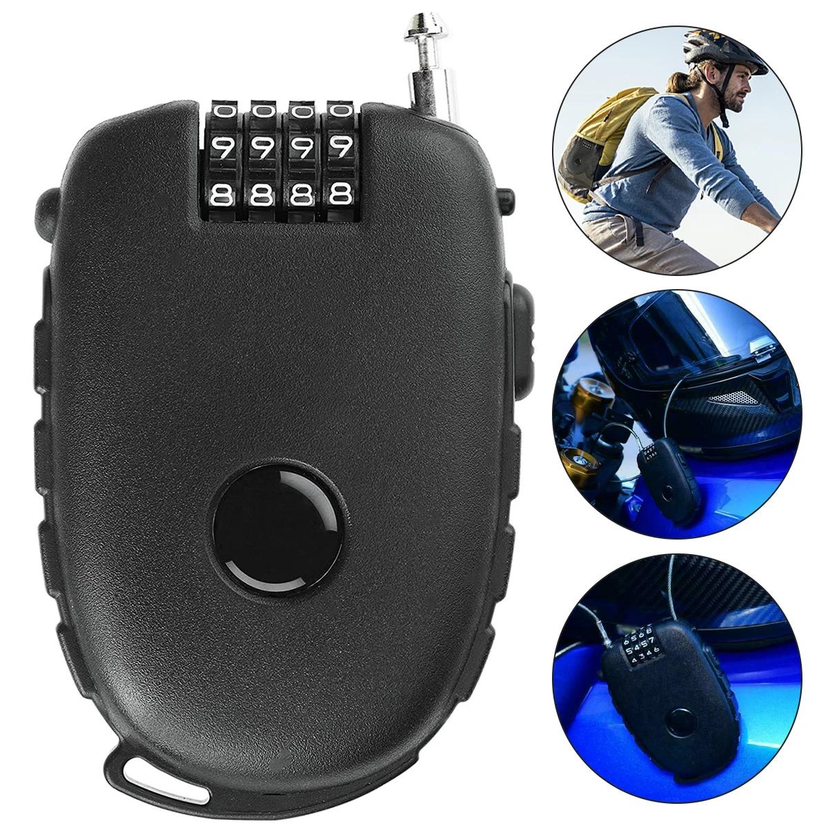 Mot de passe casque mot de passe roue outil de verrouillage codé 4 chiffres serrure télescopique câb