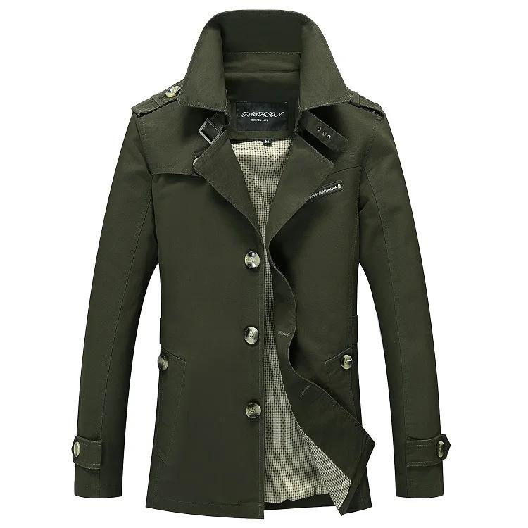 Mode hommes Trench vestes marque décontracté affaires Trench manteau hommes loisirs pardessus mâle s