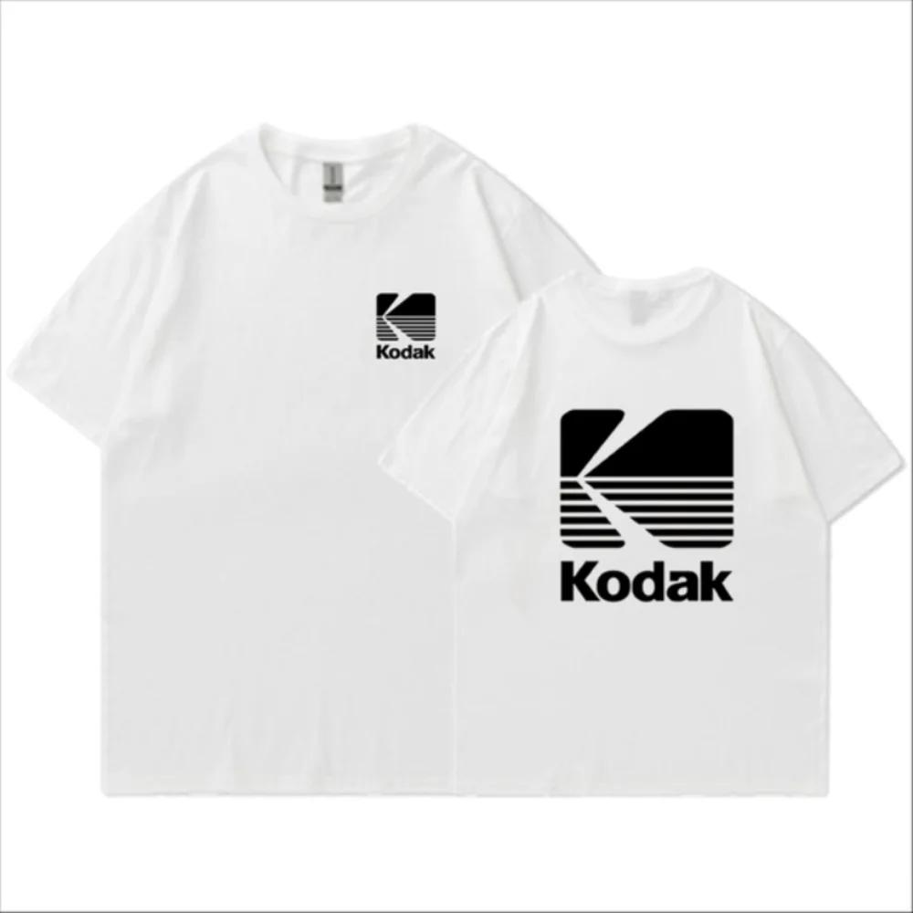 T-shirt Kodak 2026, unisexe, style coréen d'été, ample, imprimé, à manches courtes, en pur coton, st