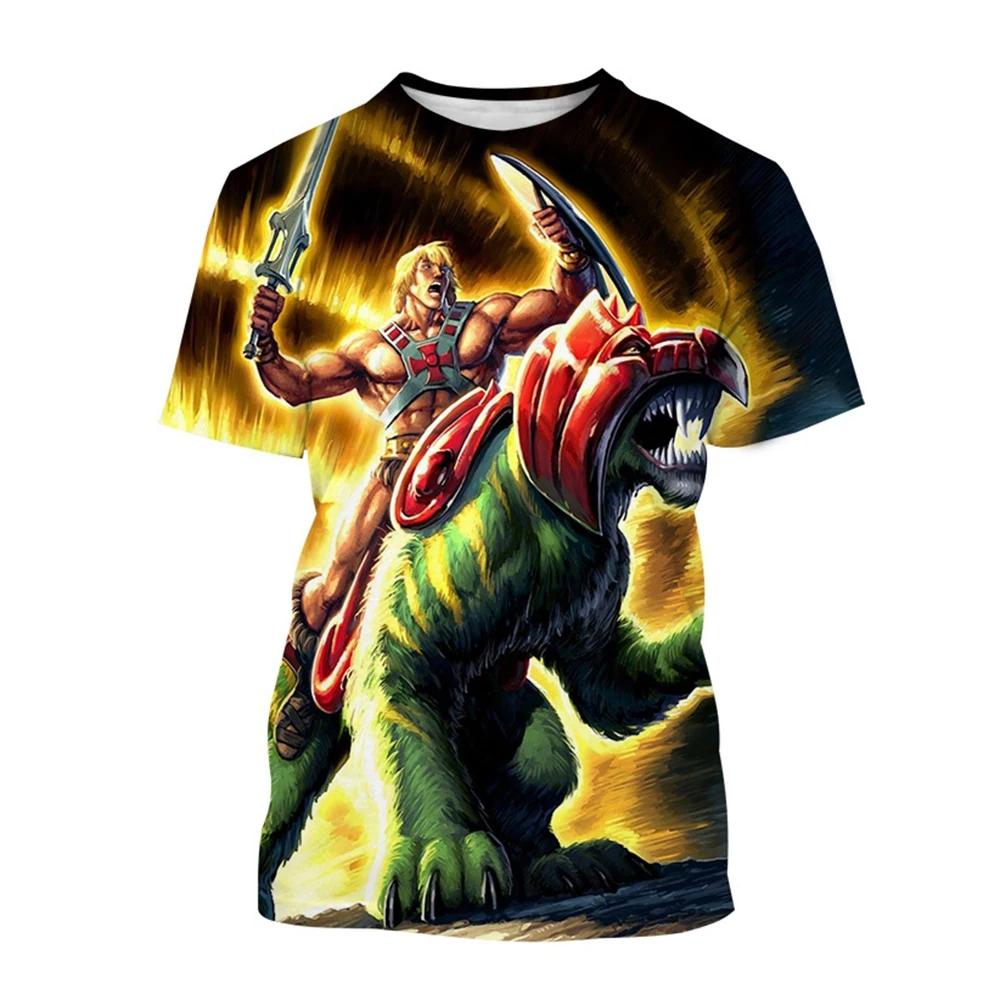 SlessCartoon Anime He-Man Ticks Master T-Shirt pour enfants, haut à manches courtes unisexe, impress