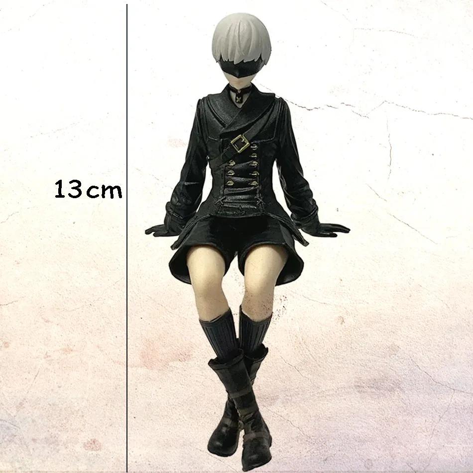 Figurine flambant neuve noir et blanc de 13 à 15cm, modèle de pose d'assise PVc, jouet cadeau de col