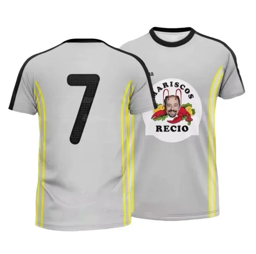 T-shirt de sport respirant à séchage rapide pour homme, imprimé 3D crevettes et crabes, maillot de f