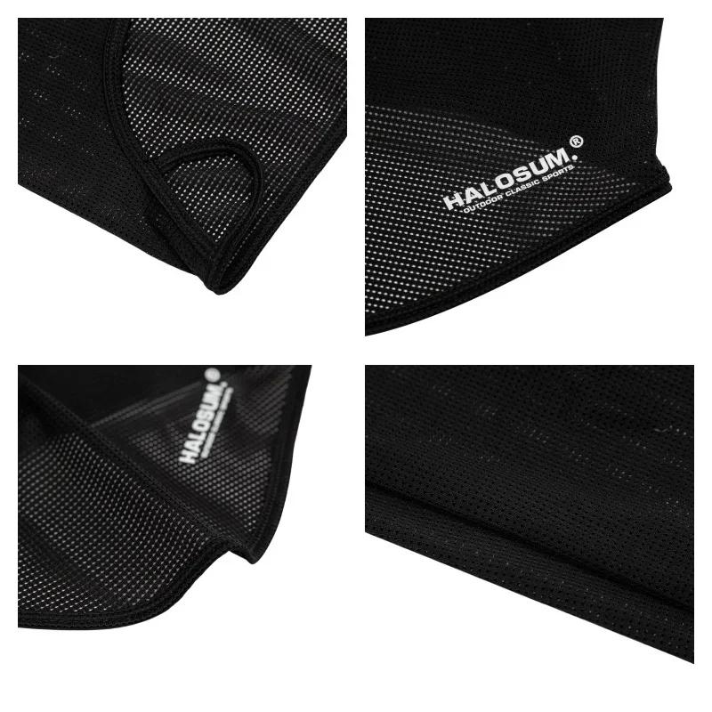Masque complet en soie glacée, cagoule d'été, Protection solaire, respirant, résistant aux UV, coupe
