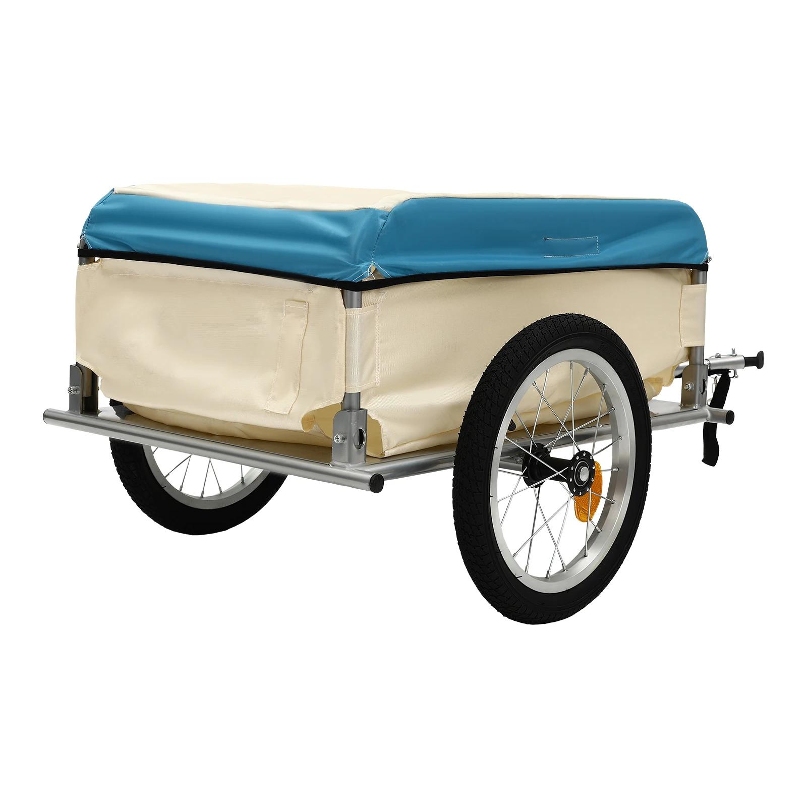 Remorque pour vélo |   Chariot de transport pour vélo de 50 kg/110 lb avec housse imperméable, compa