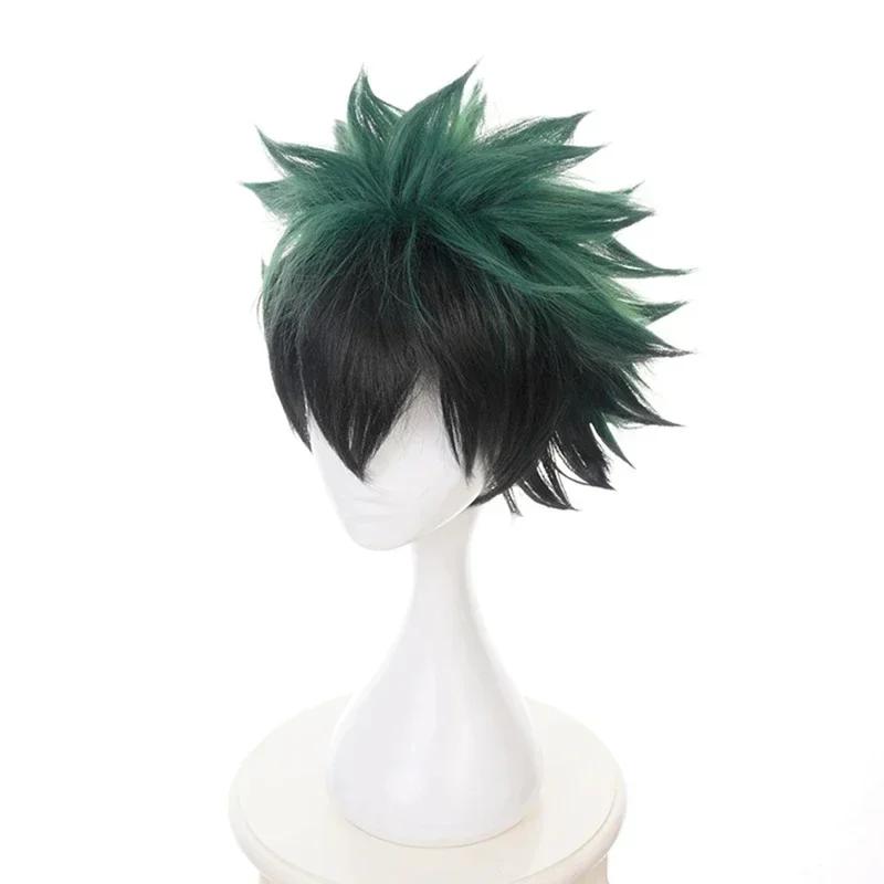 Perruque courte synthétique résistante à la chaleur pour cosplay My Hero Academia Midoriya Izuku Bak