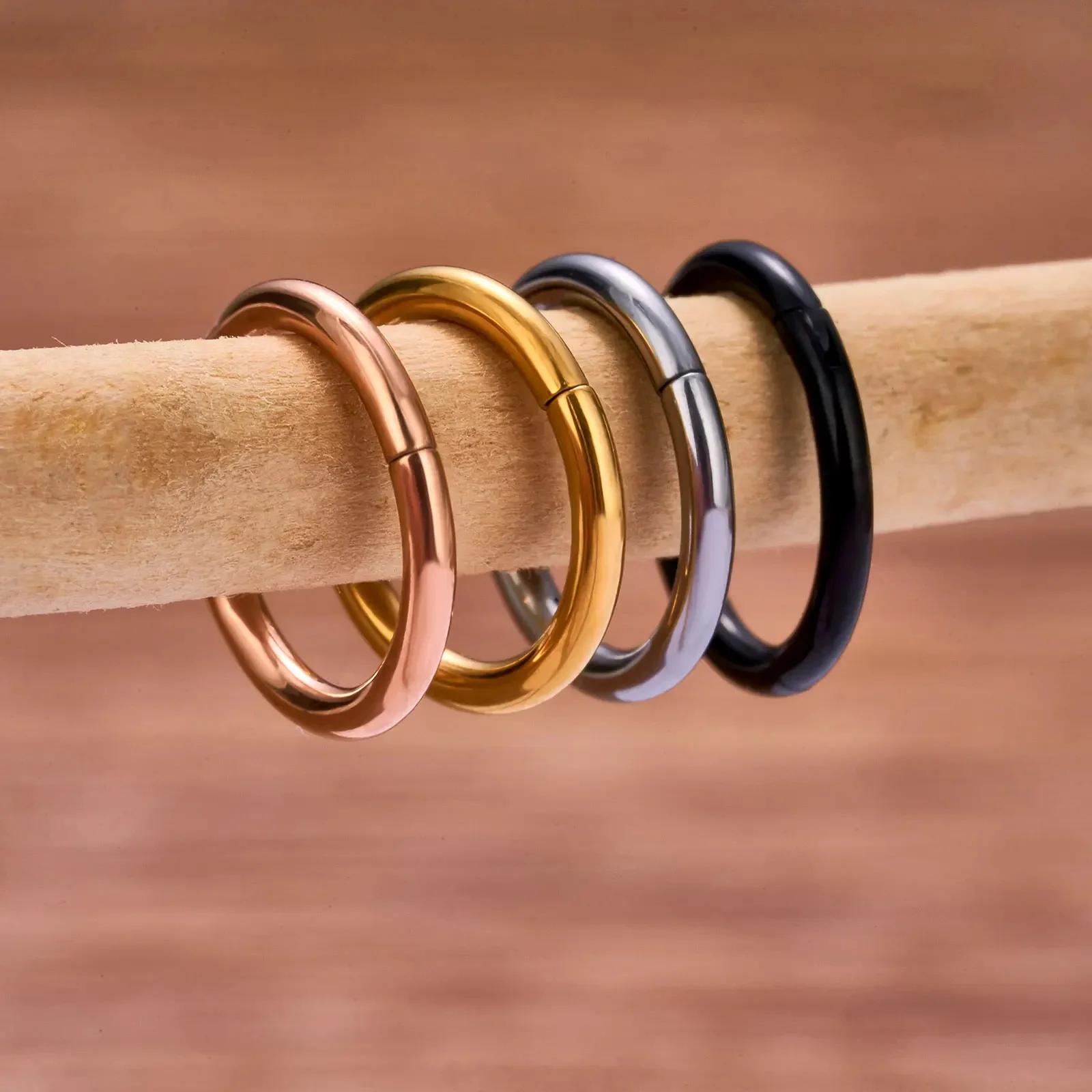 Anneaux de nez en titane G23, 10 pièces, pour femmes et hommes, bijoux de perçage, lèvre, oreille, c