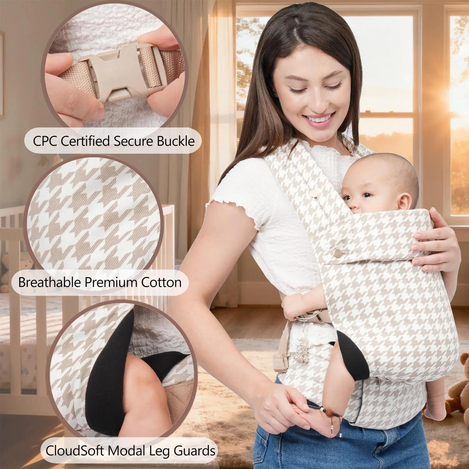 Porte-bébé pour nouveau-né à tout-petit, porte-bébé ergonomique, confortable et léger, voiture pour 