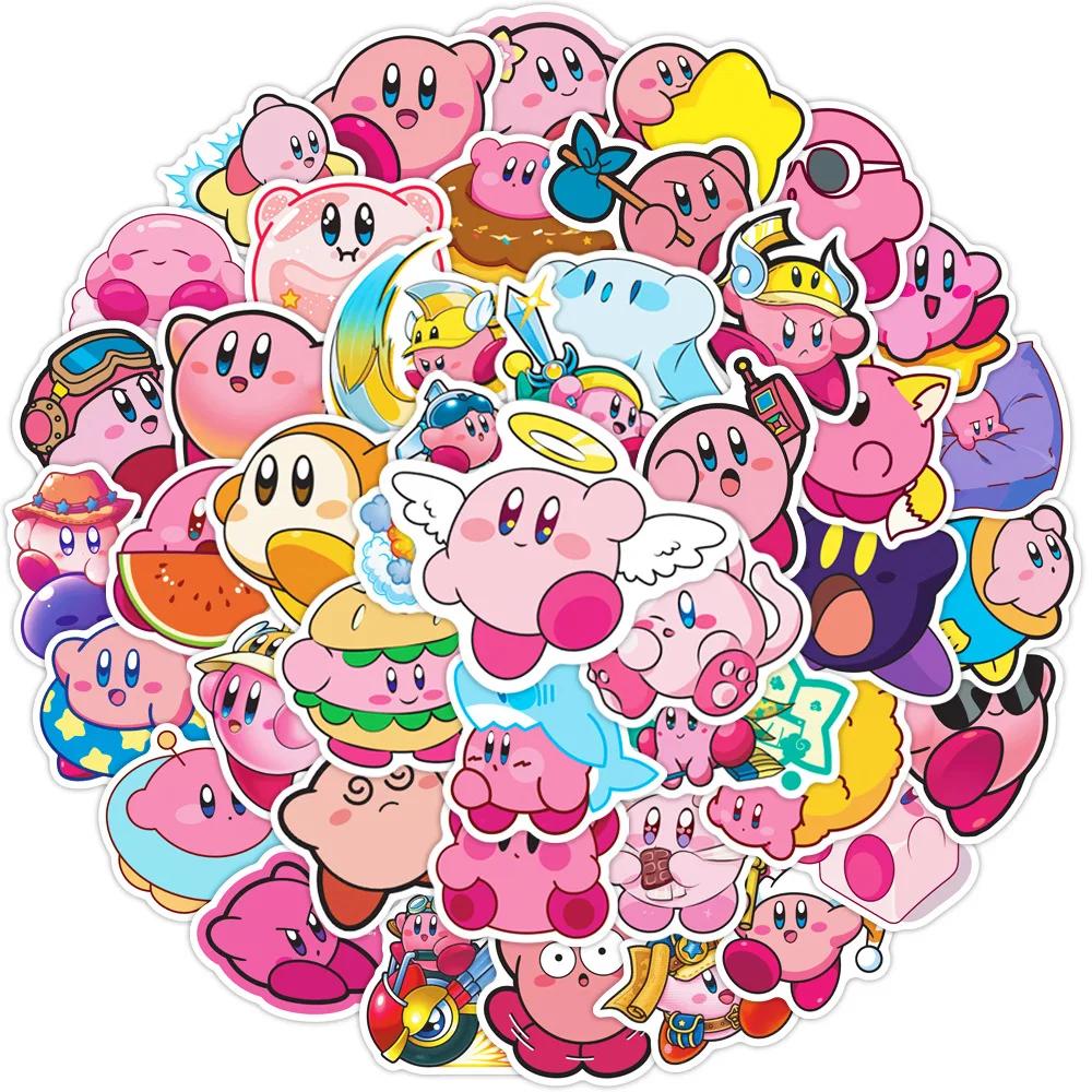 50 pièces jeu Kawaii Kirby autocollants décalcomanies jouets classiques bricolage téléphone bagages 