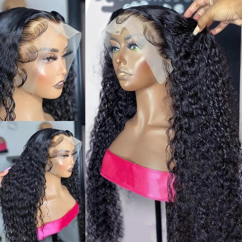 MYLOCKcloser-Perruque Brésilienne Ondulée pour Femme, Cheveux Naturels Bouclés, Deep Wave, 13x4, 13x
