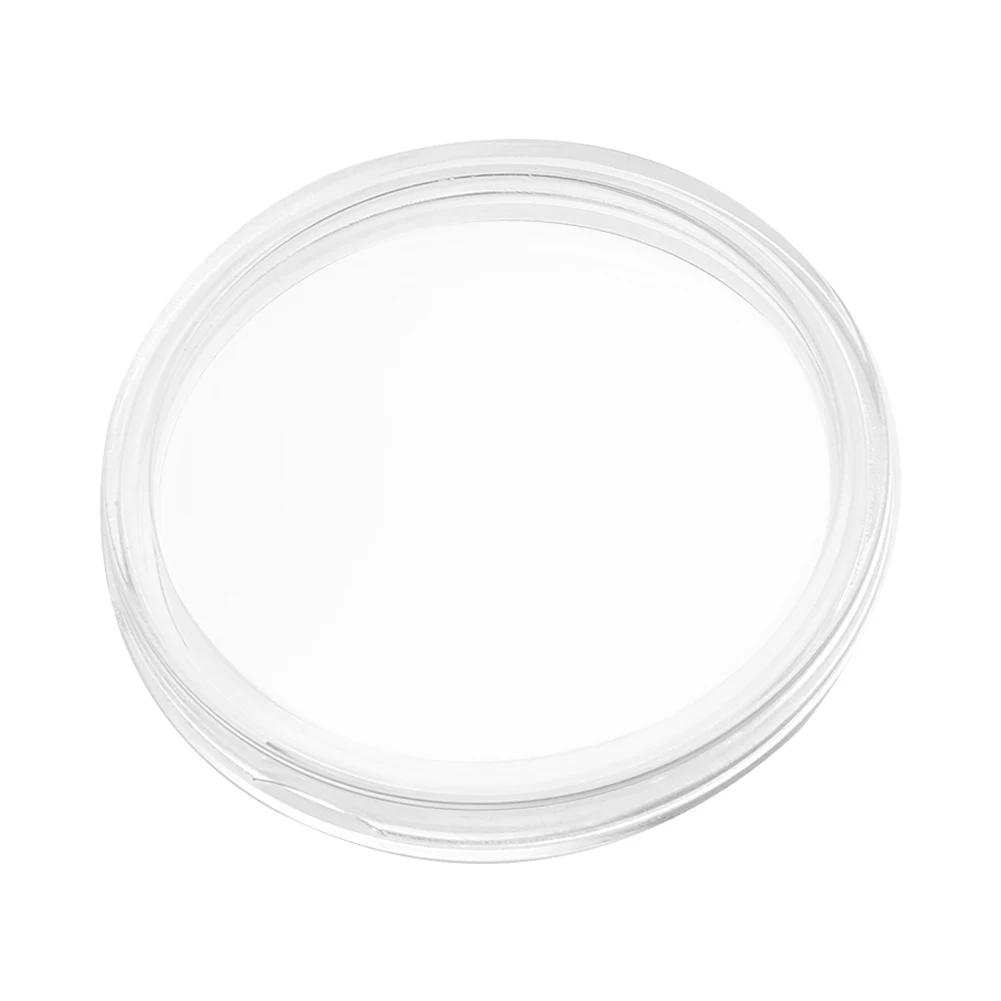 Boîte de rangement de pièces de monnaie 40mm, conteneur rond transparent en plastique pour capsules 