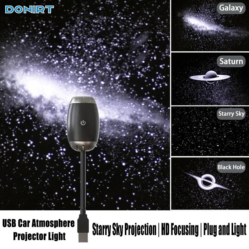 Projecteur d'ambiance de voiture USB, lumière d'ambiance intérieure de voiture, lumière d'étoile éto
