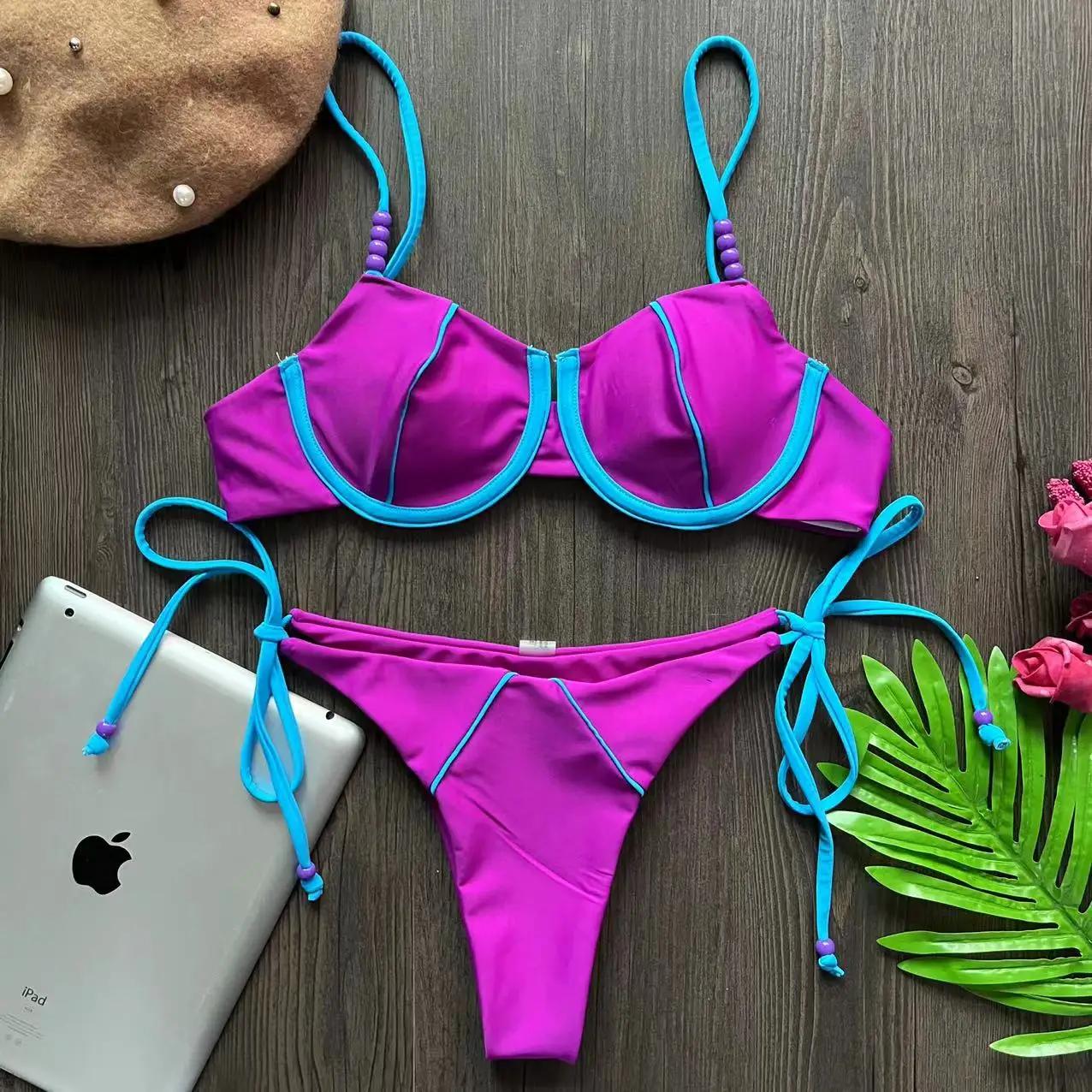 RUOTONGSEPT nouveau Sexy Push up Bikini ensemble maillot de bain femmes taille basse maillots de bai